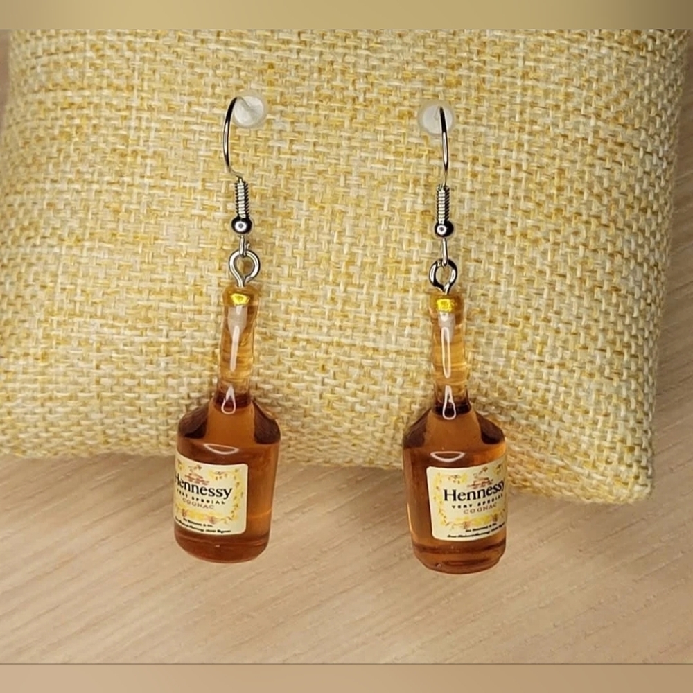 Fun Drinking Bottle Dangling Earrings